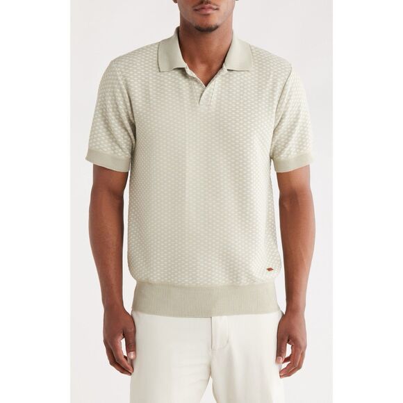 Buffalo David Bitton Willians Notch Collar Shirt Short Sleeve Sweater Mens Large - Picture 1 of 14